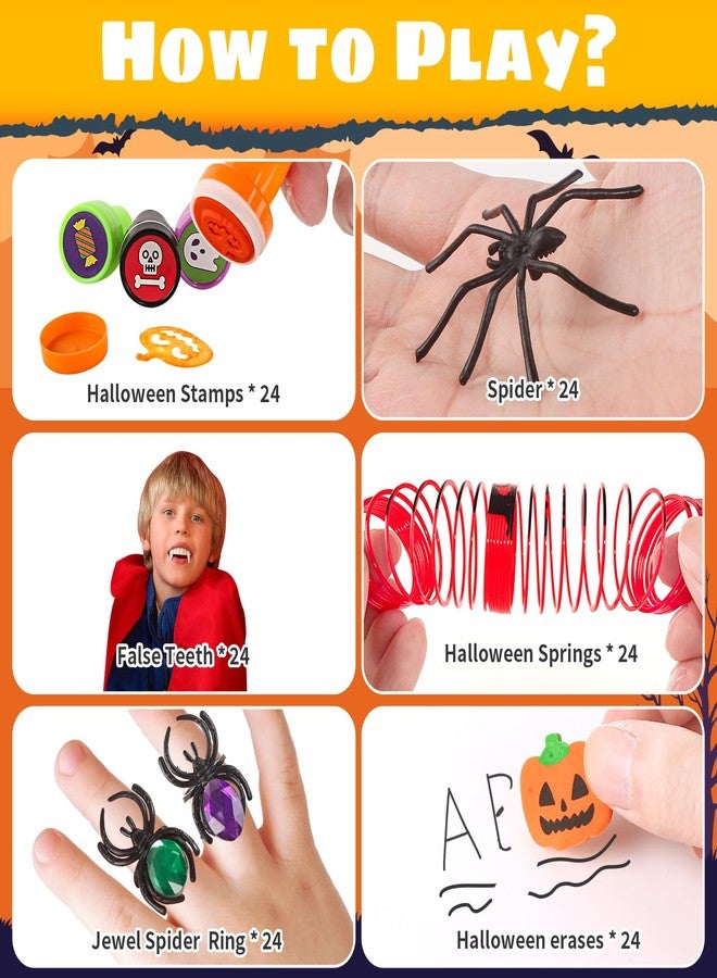 AuroTops Halloween Party Favor for Kids, 24 Pack Prefilled Small Plastic Witch Cauldron Halloween Miniatures Novelty Toy in Bulk, Halloween Trick or Treat Toys Prizes Rewards Gifts Miniatures for Kids - Image 4